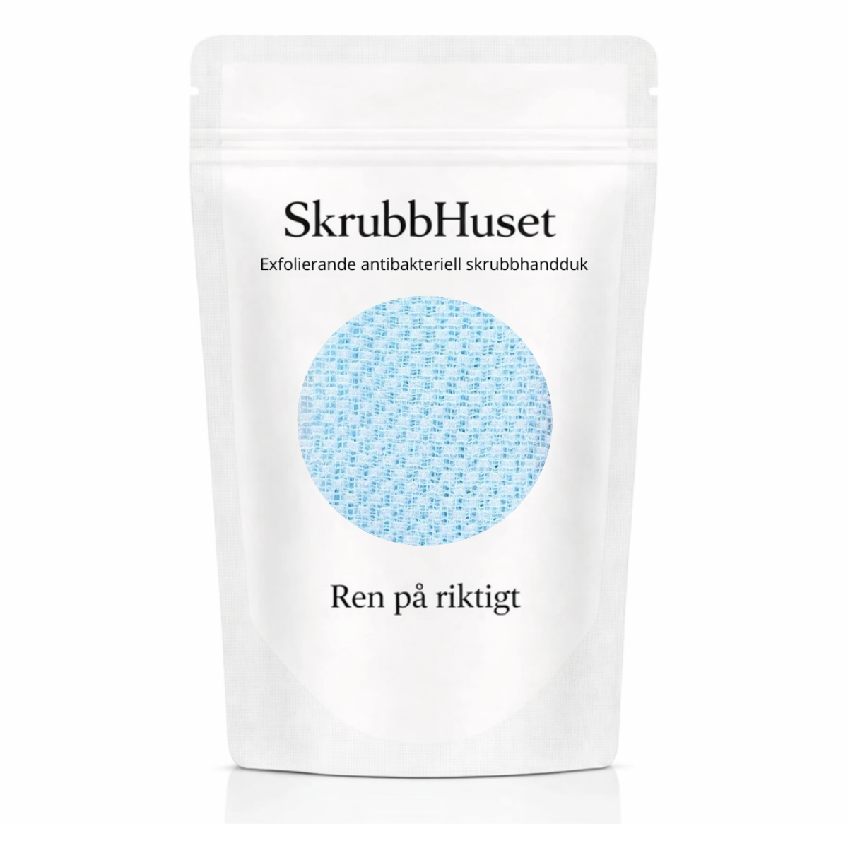Skrubbhandduk i blått – förpackning