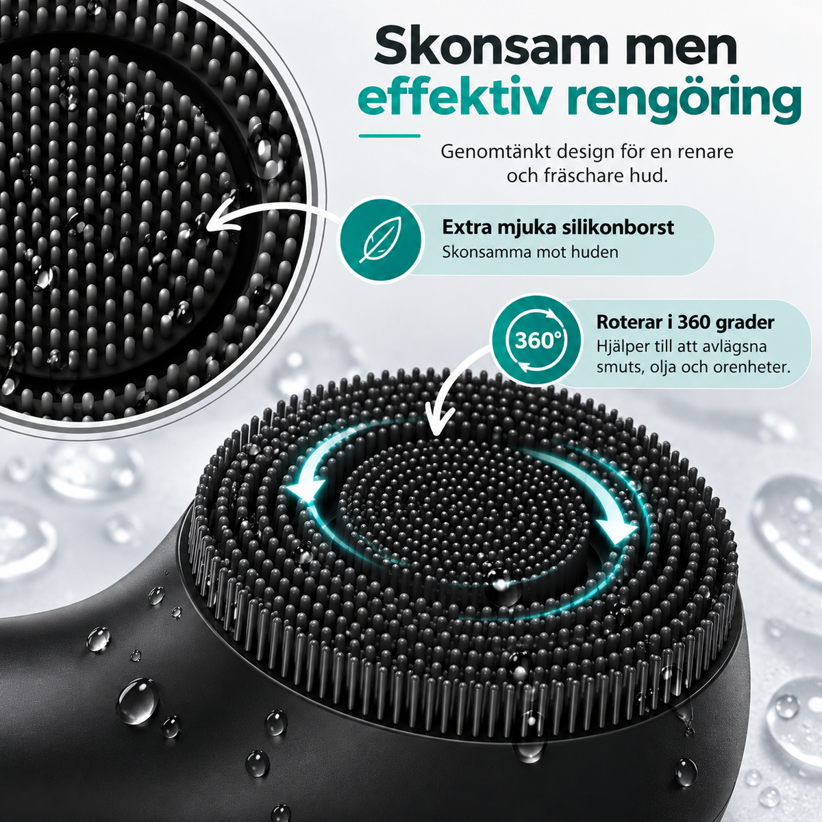 Sähköinen silikoninen kasvoharja